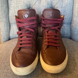 KOIO collective Primo Burgundy Leather Sneakers Mens size 44